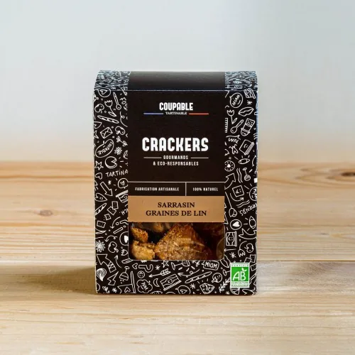 Crackers sarrasin et graines de lin bio