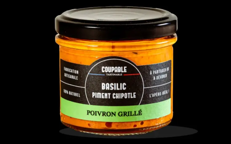 Poivron grillé, basilic et piment chipotle