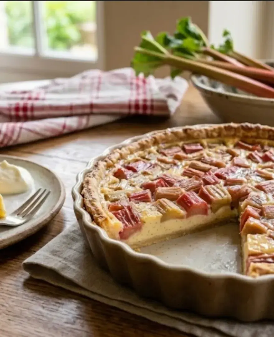 Tarte à la rhubarbe : la recette authentique de nos grands-mères