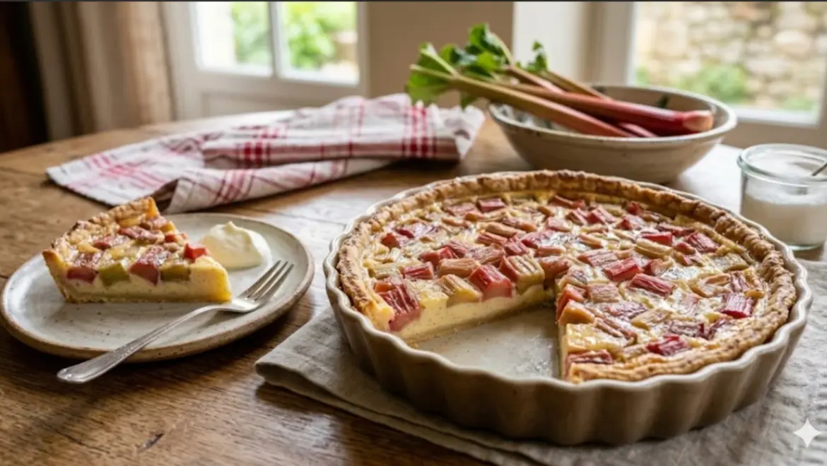 Tarte à la rhubarbe : la recette authentique de nos grands-mère