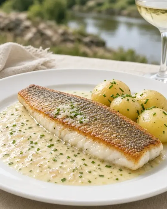 Sandre de Loire au beurre blanc nantais